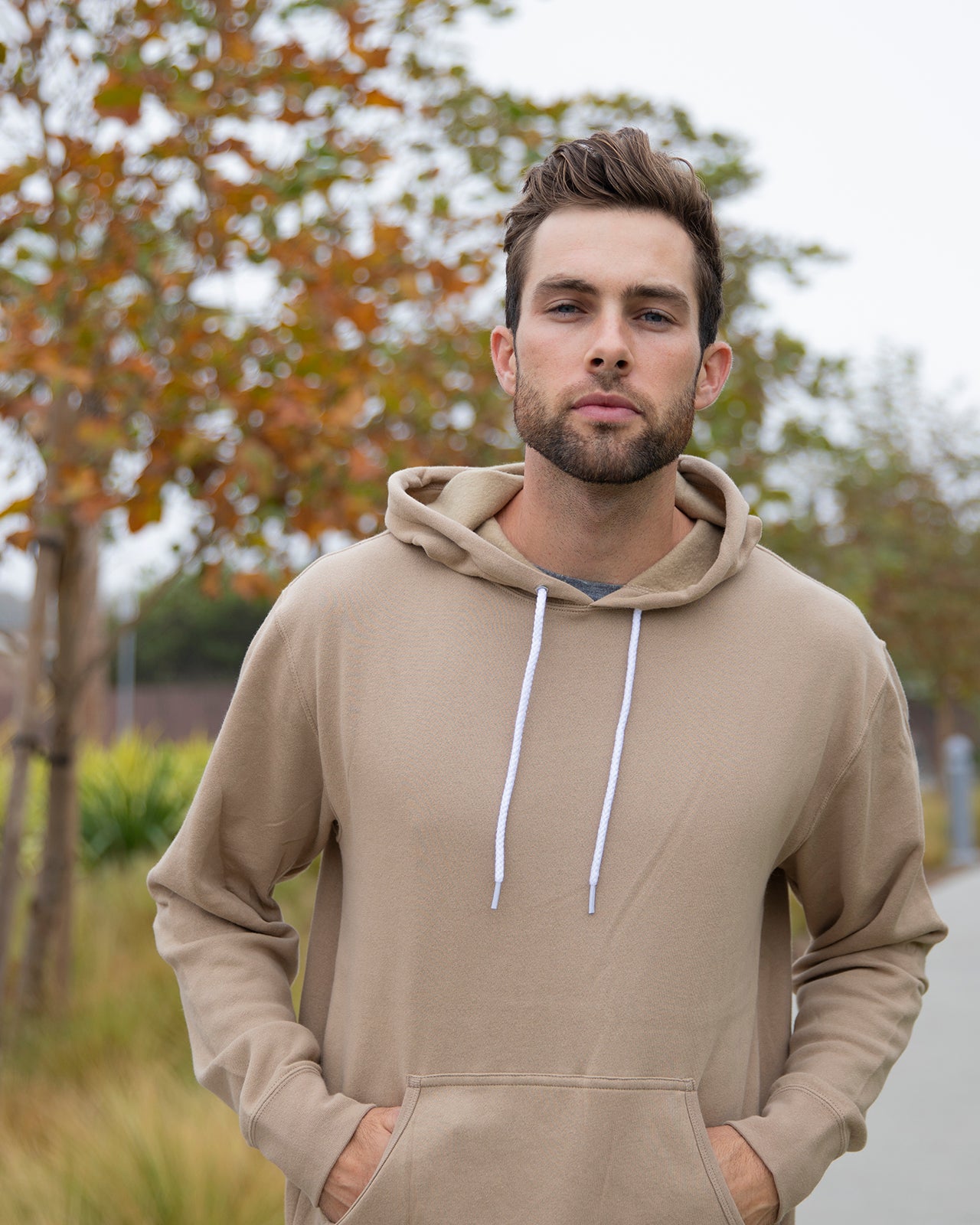 Unisex Lightweight Fitted Hooded Pullover Sweatshirt